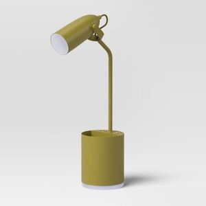 Task Table Lamp with Nightlight Offbeat Olive Integrated LED Bulb NWT